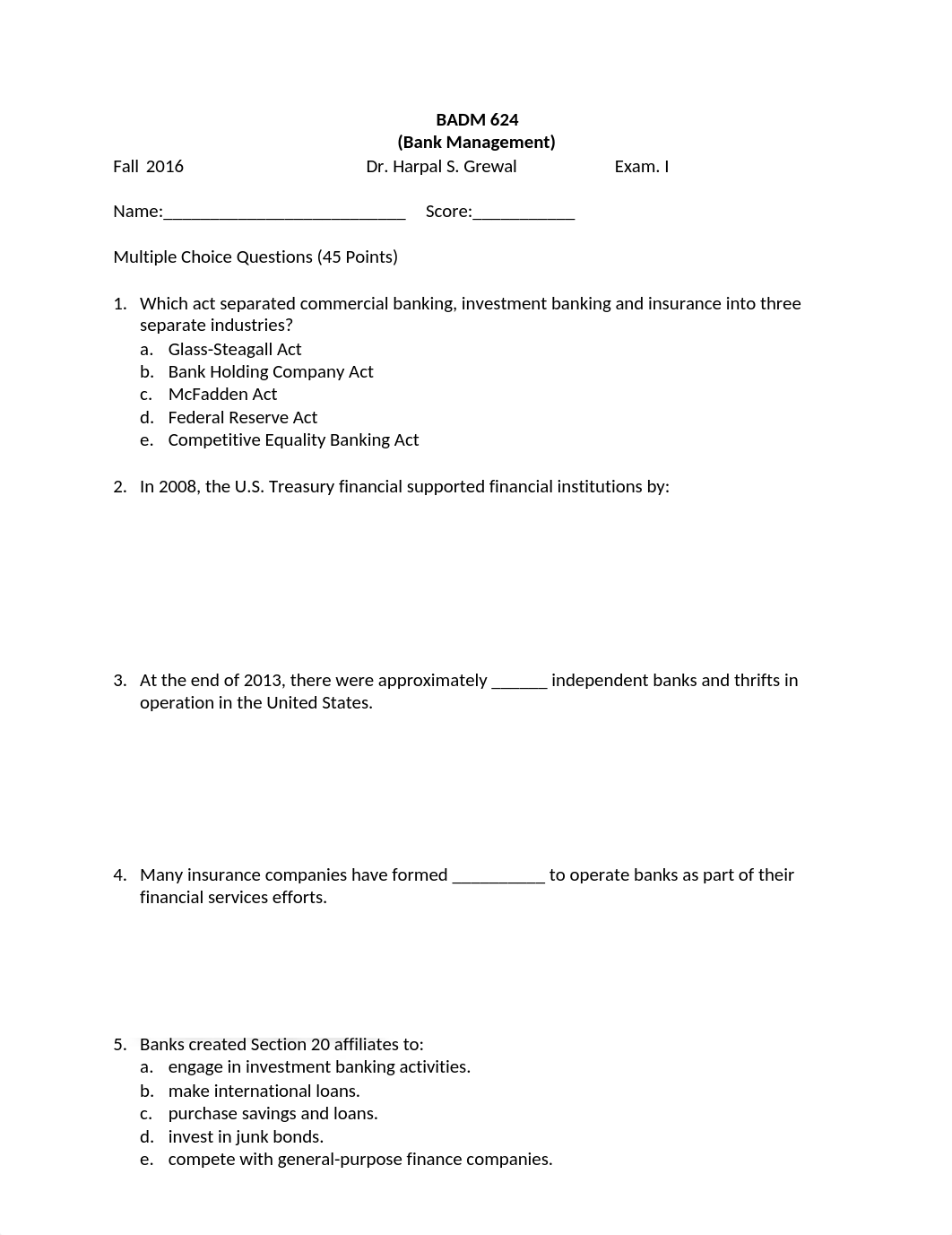 BADM 624 Exam. I-I_d2gftv3sdmb_page1