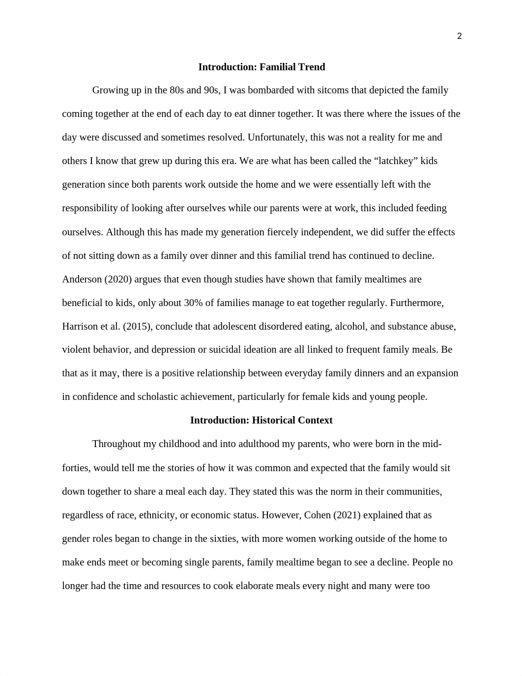 SOC 317 7-2 Final Submission The Changing Family Meal Experience.docx_d2ghvpyrbst_page2