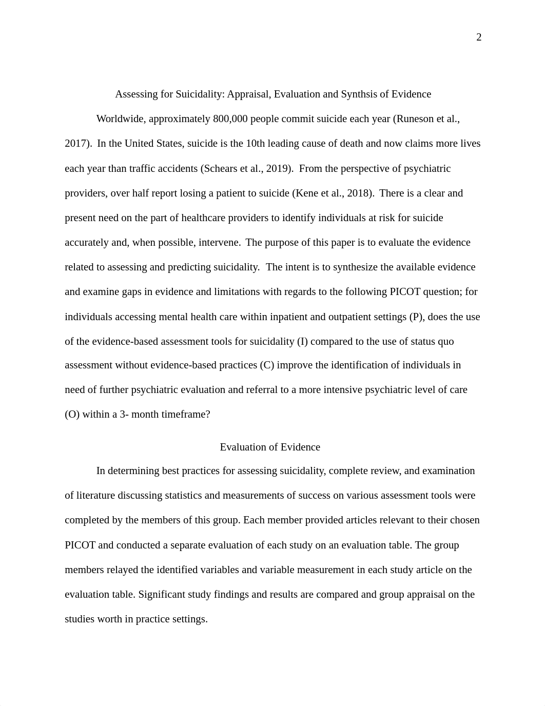 Assessing for Suicidality Appraisal Evaluation and Synthsis of Evidence.docx_d2gjfd9velj_page2