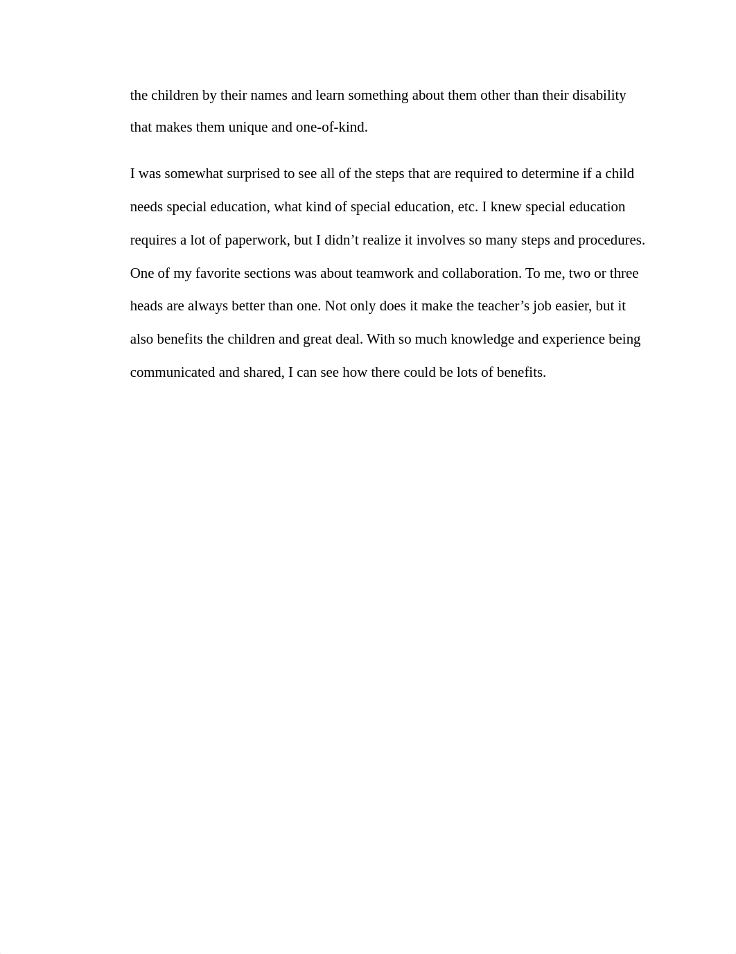 SPED 418 Reflection #1: Discuss career/job/vocation relative to you, what do you see as your vocatio_d2gkkt0ukz9_page2