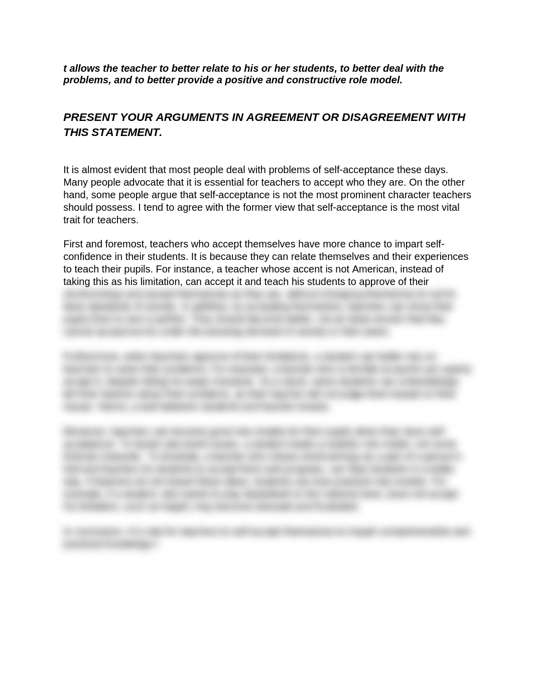 Some educators believe that the most important trait a teacher can have is self-acceptance..docx_d2gsy0vz30h_page1