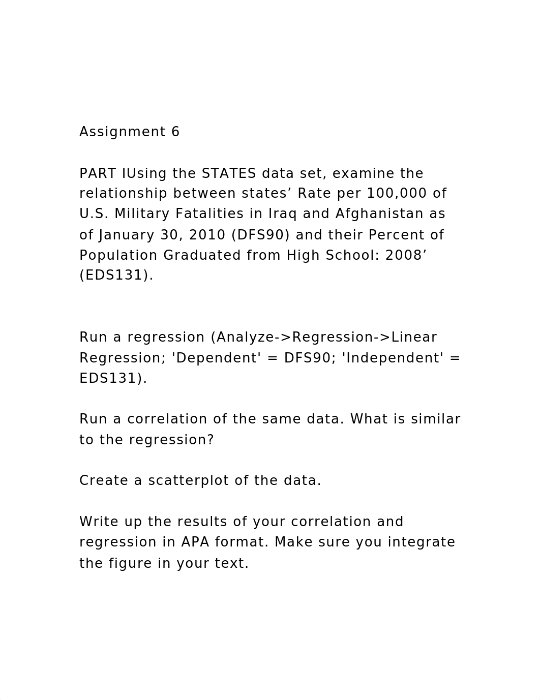 Assignment 6PART IUsing the STATES data set, examine the rel.docx_d2gvo2za49x_page2