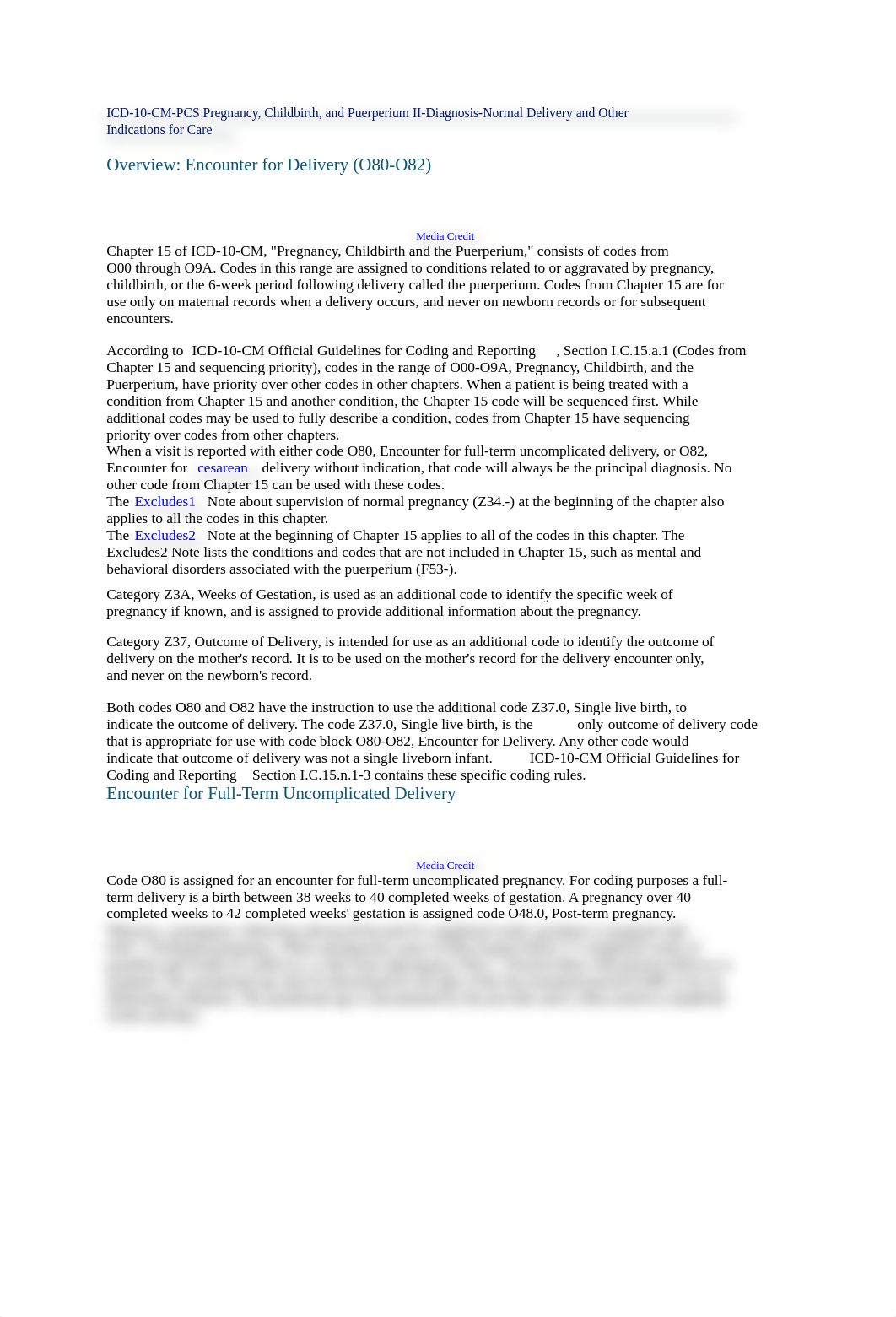 ICD-10-CM-PCS Pregnancy^J Childbirth^J and Puerperium II-Diagnosis-Normal Delivery and Other Indicat_d2gz85aq8yy_page1