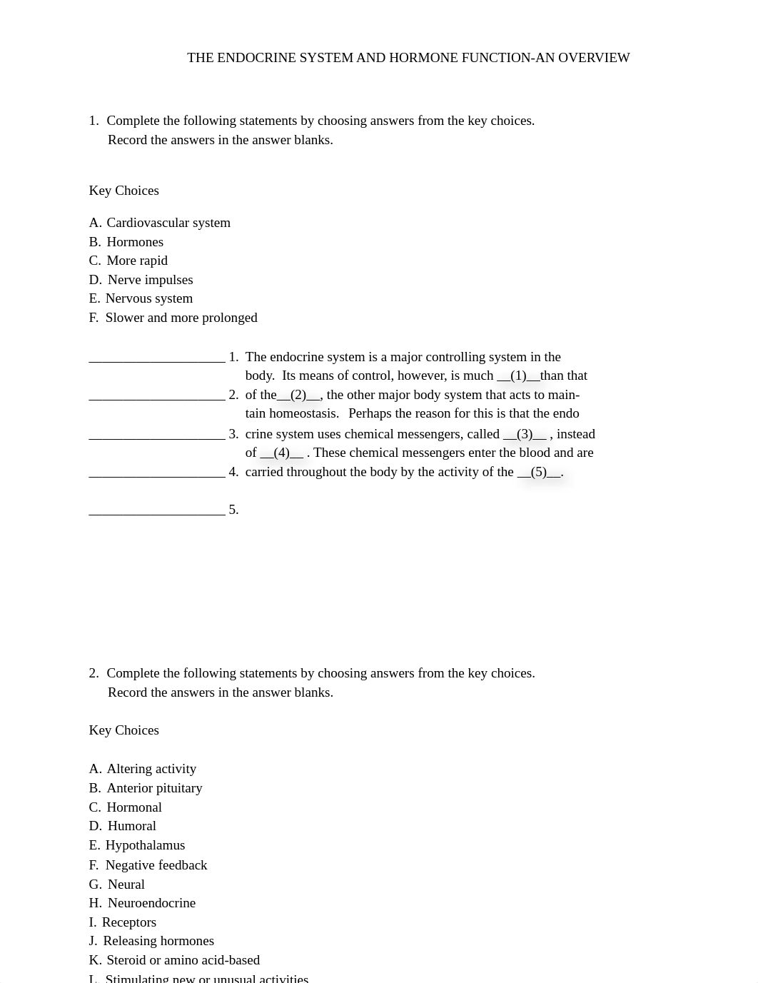 The Endocrine System & Hormone Function - Worksheet 2.pdf_d2h3ugu3z37_page1