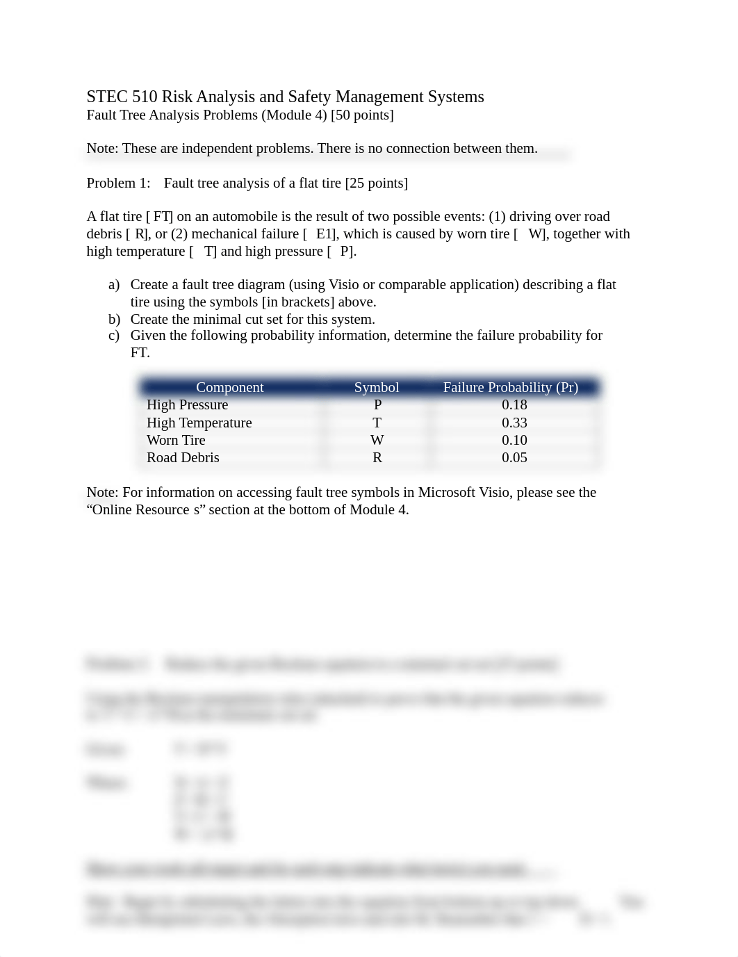 Fault Tree Analysis Problems - STEC 510 Module 4.pdf_d2huuvj0lmg_page1