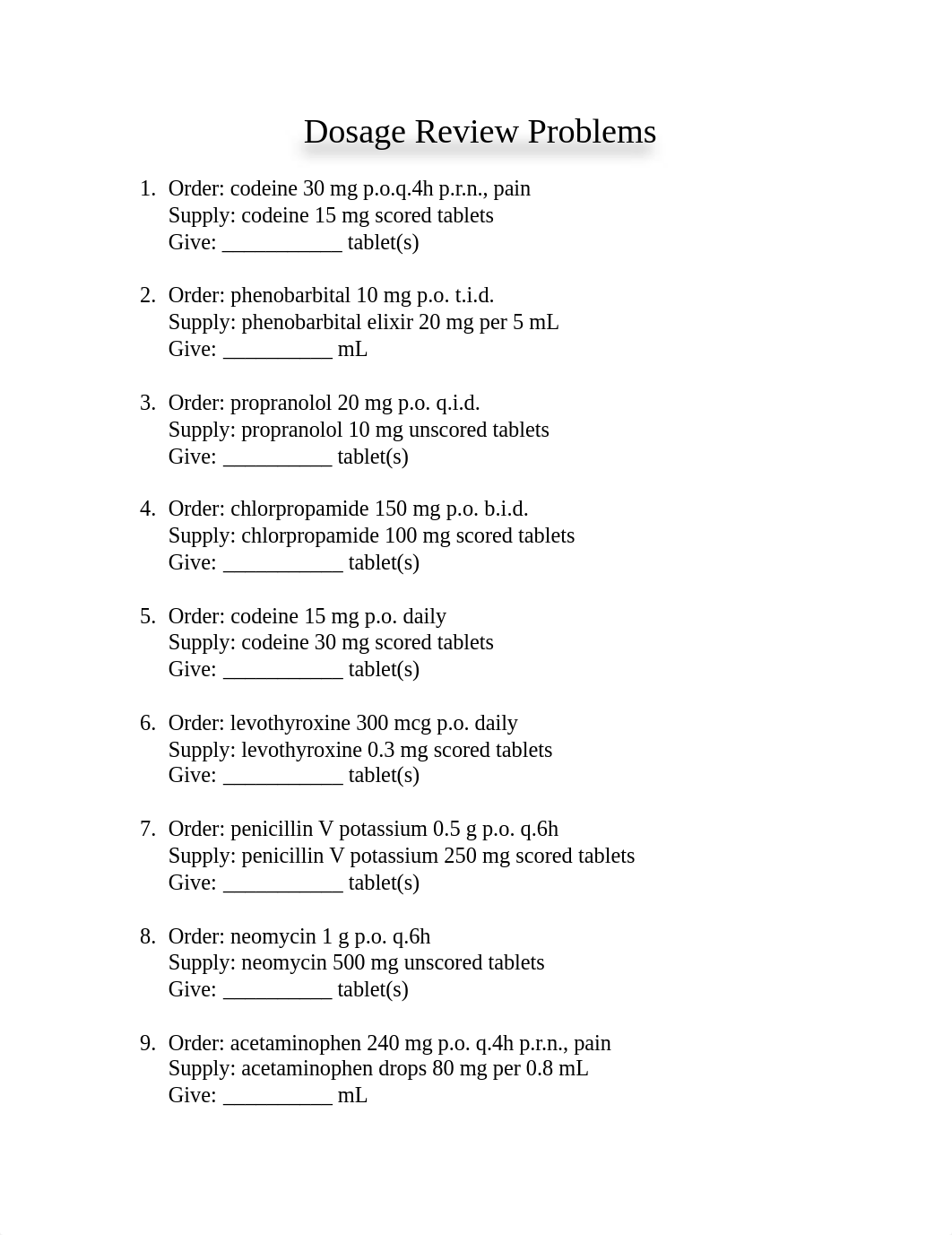 Dosage Review Problems (1).docx_d2hx50g4y4m_page1