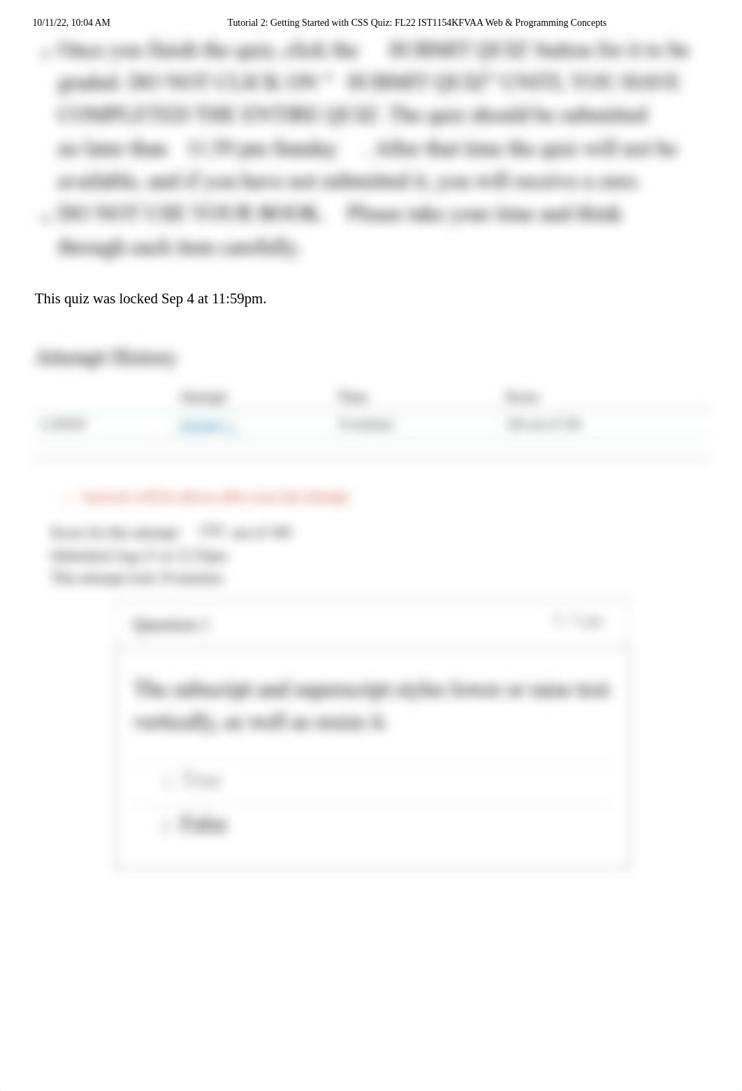 Tutorial 2_ Getting Started with CSS Quiz_ FL22 IST1154KFVAA Web & Programming Concepts.pdf_d2i47ransvx_page2