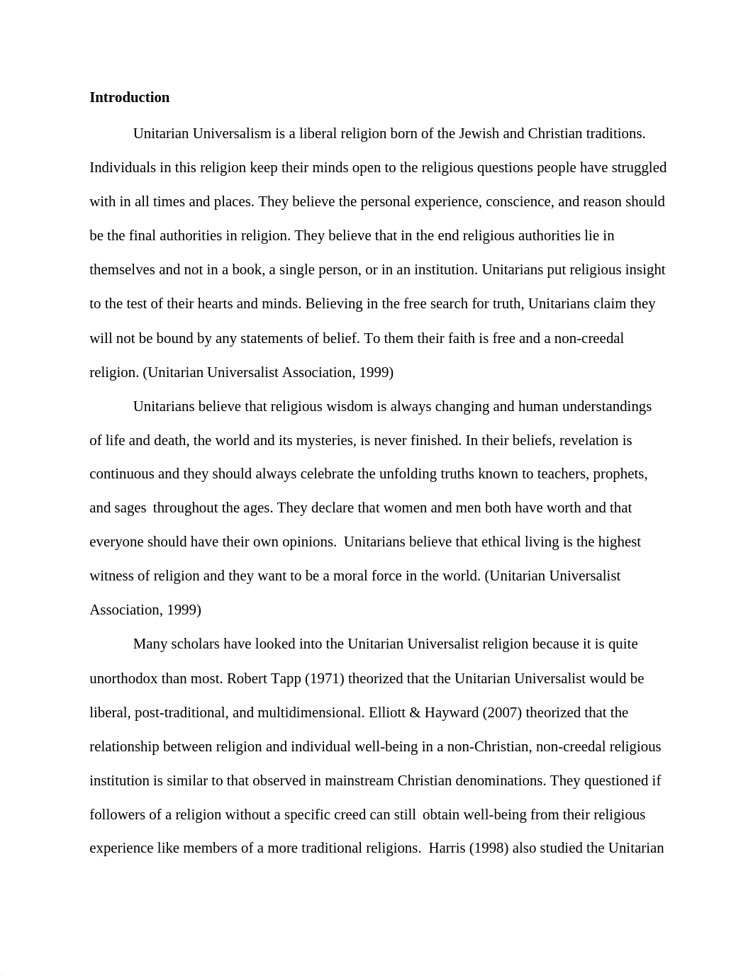 Final Paper- Research Paper on Unitarian Universalism religion_d2i7987fz3w_page1