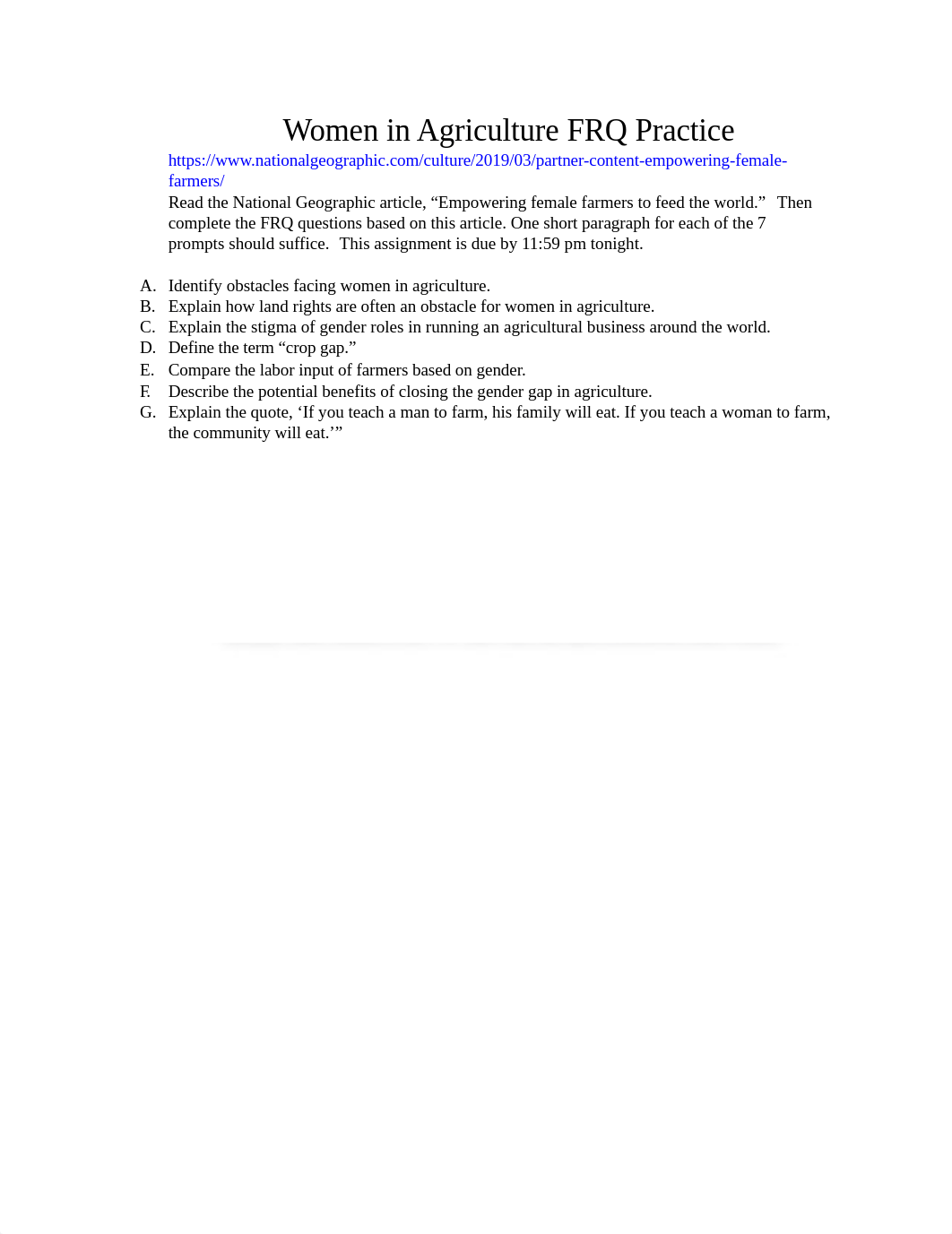 Copy of Women in Agriculture FRQ Practice - Extra Credit.odt_d2ig8vpqpdh_page1