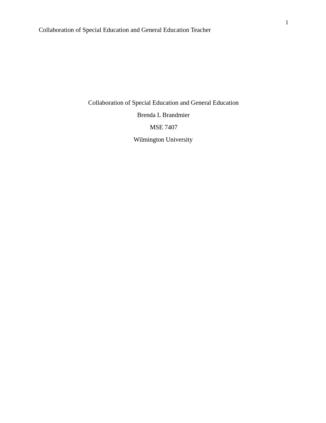 MSE 7407 week two Collaboration of Special Education and General Education Teacher.docx_d2j29m1wn1c_page1