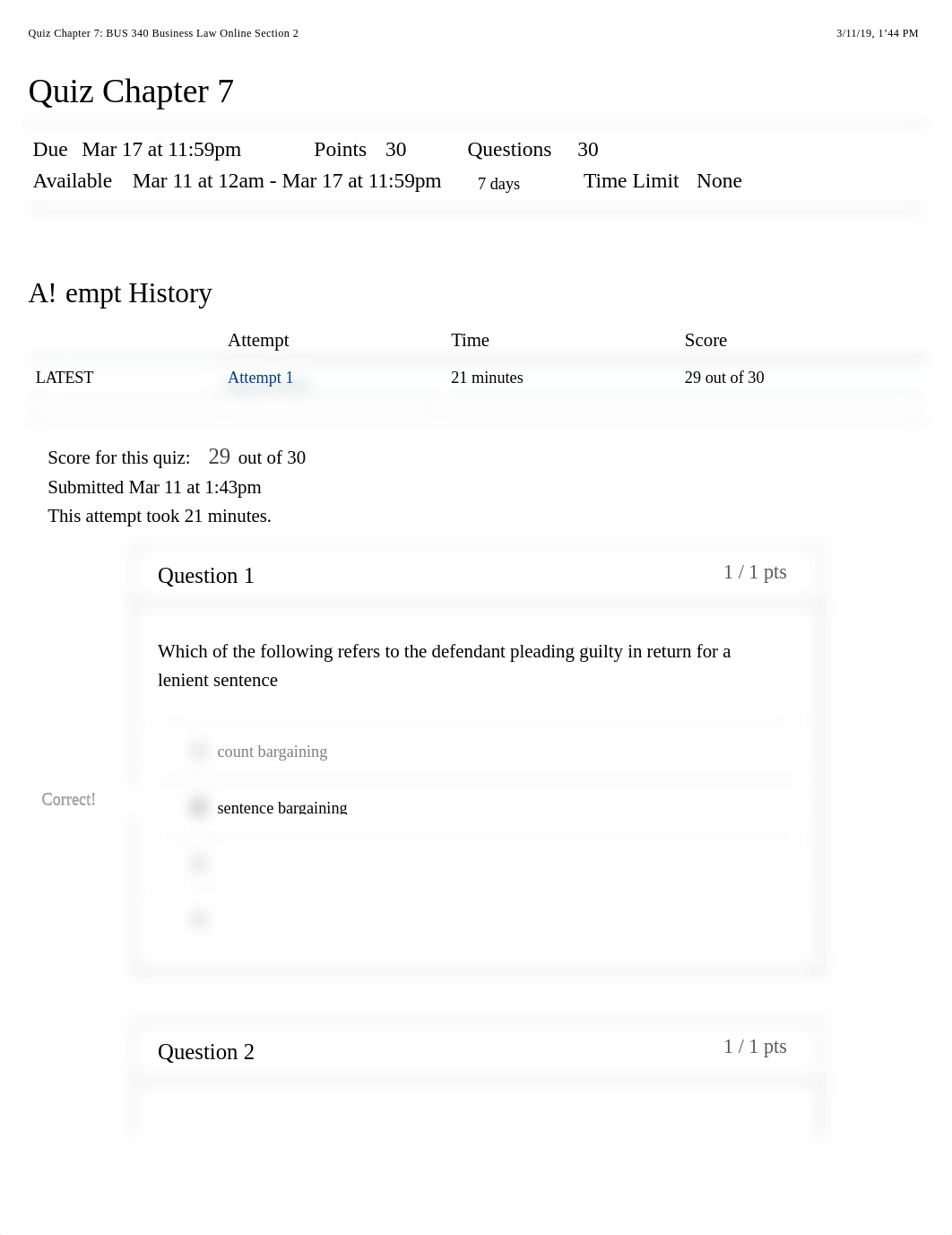 Quiz Chapter 7: BUS 340 Business Law Online Section 2.pdf_d2j6lz4u118_page1