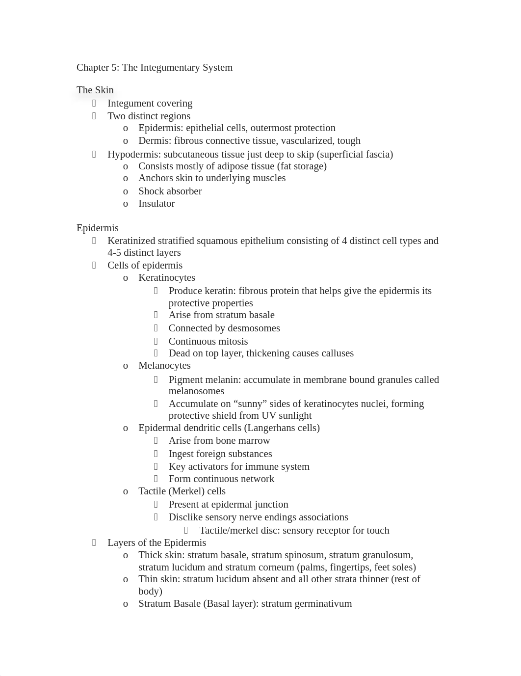 Bio 232- The Integumentary System Notes_d2jsg8gz2w1_page1