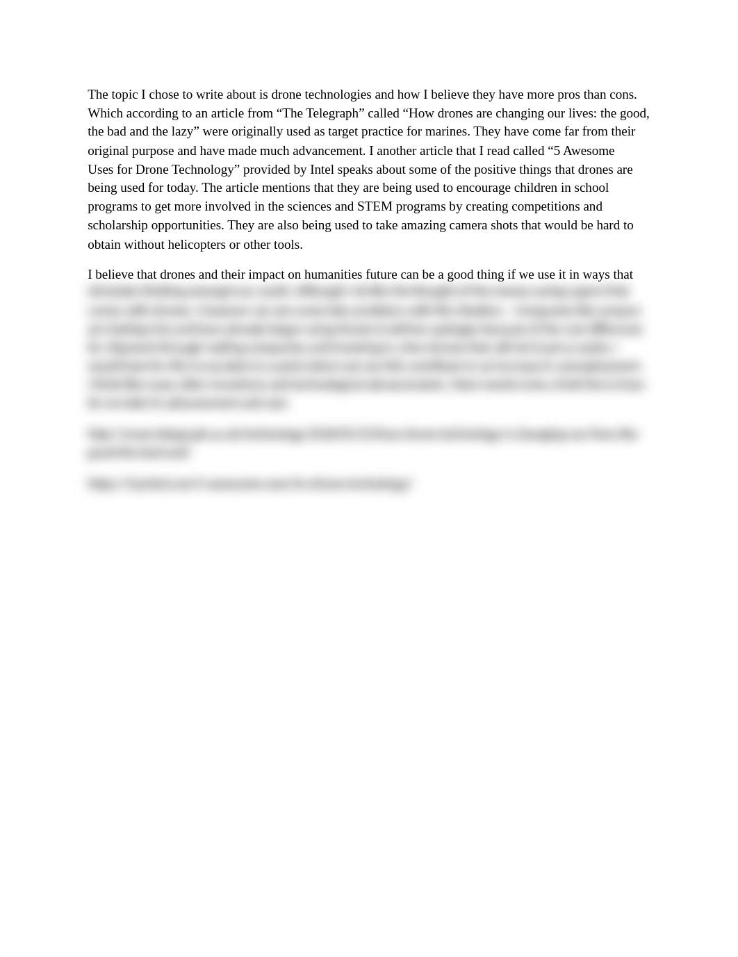 The topic I chose to write about is drone technologies and how I believe they have more pros than co_d2k28fodh5e_page1