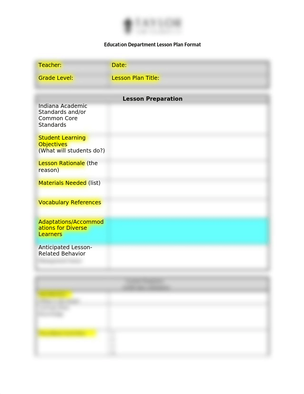 EDU 150 lesson plan form blank template(5)_d2ki4e4apge_page1