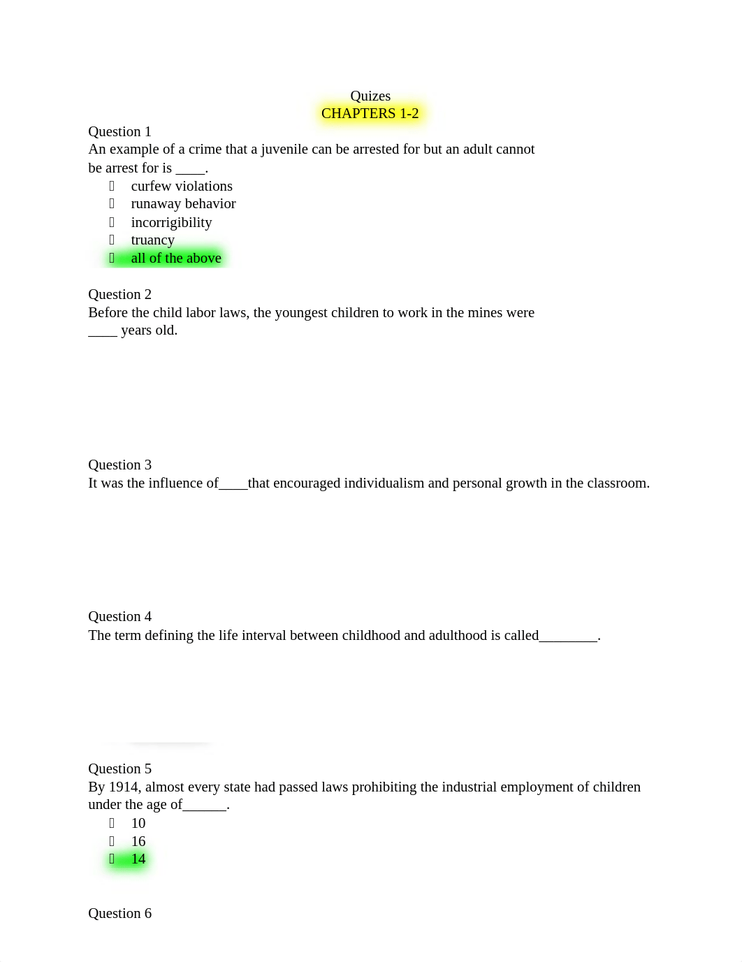 Quizes - Juvenile Delinquency.docx_d2kiz4ci102_page1