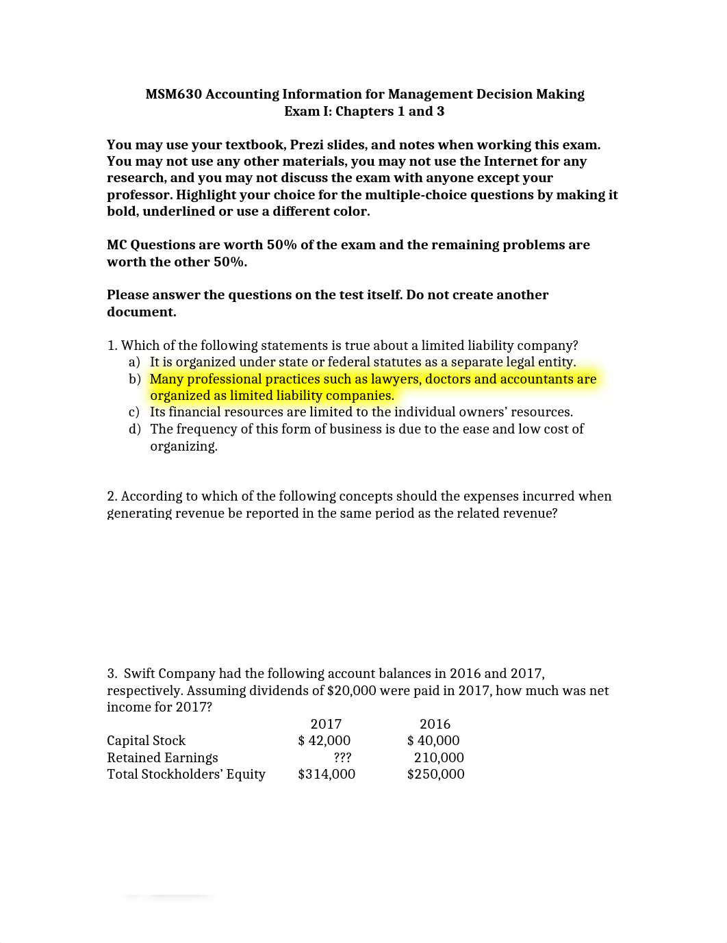 msm 630 Ch. 1 & 3 Exam I (1).docx_d2lg7gz840j_page1