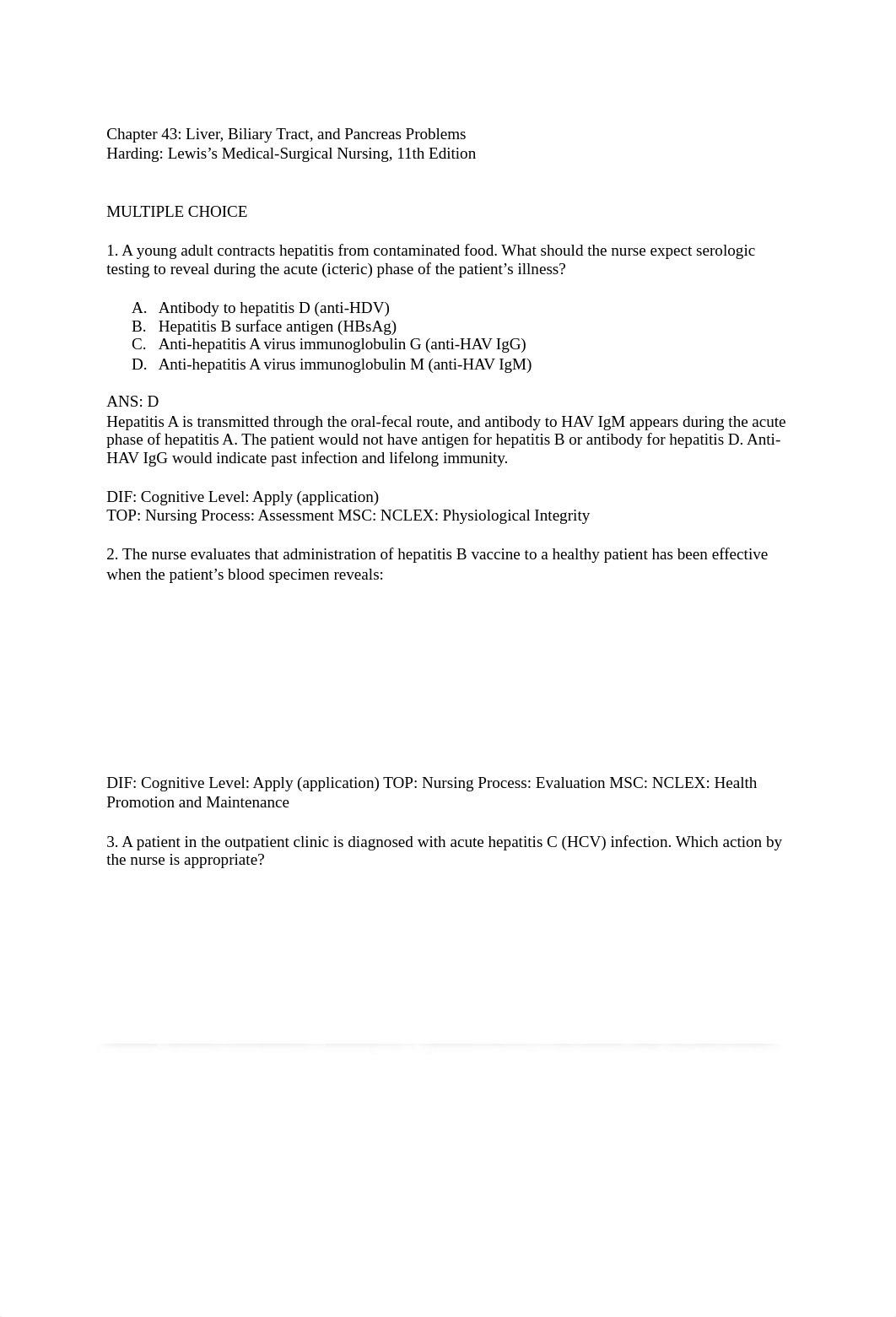 Chapter 43 - Liver, Biliary Tract, and Pancreas Problems.docx_d2lpfc7khgs_page1