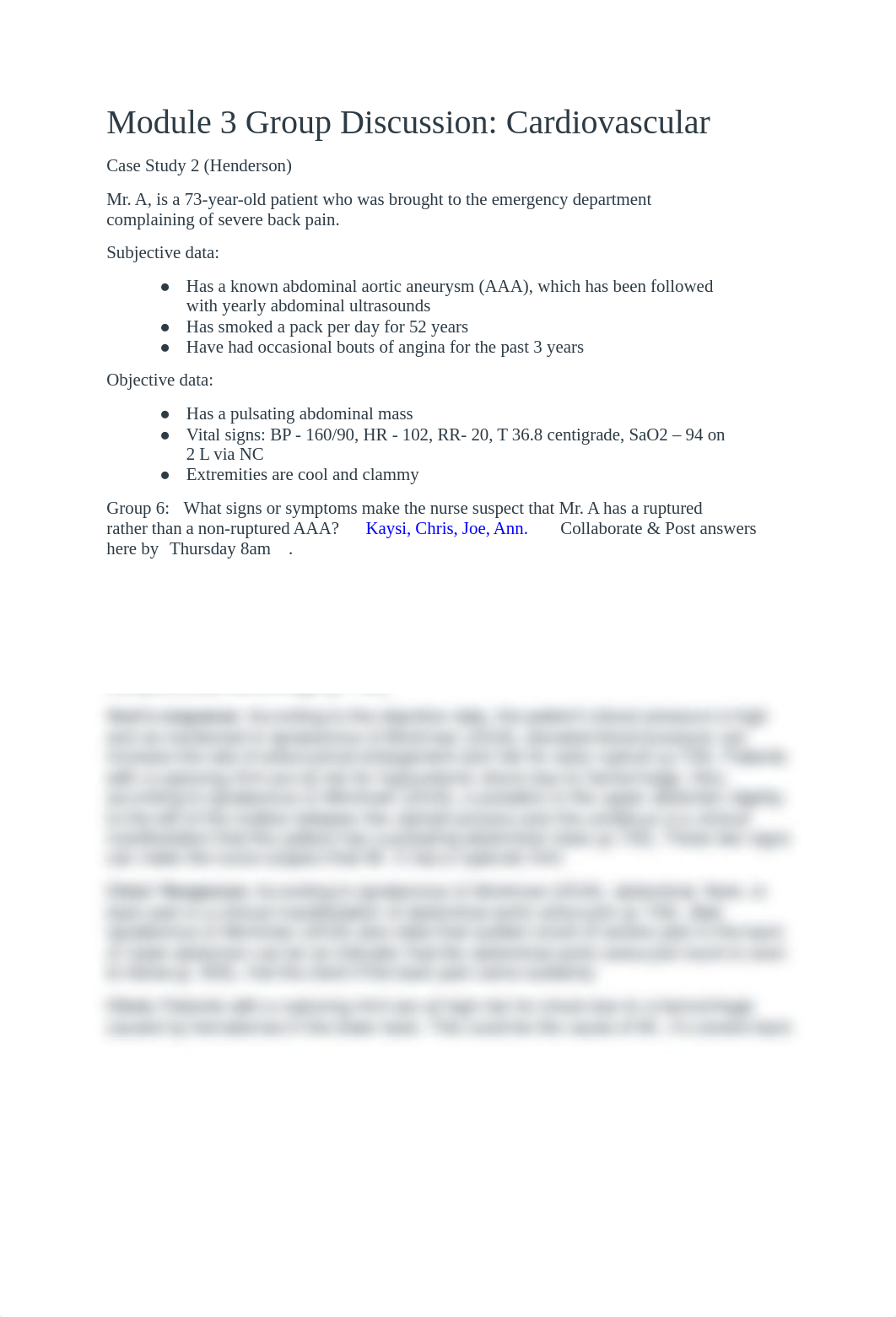 AH2 Module 3 Group Discussion: Cardiovascular.docx_d2m6vinx2m5_page1