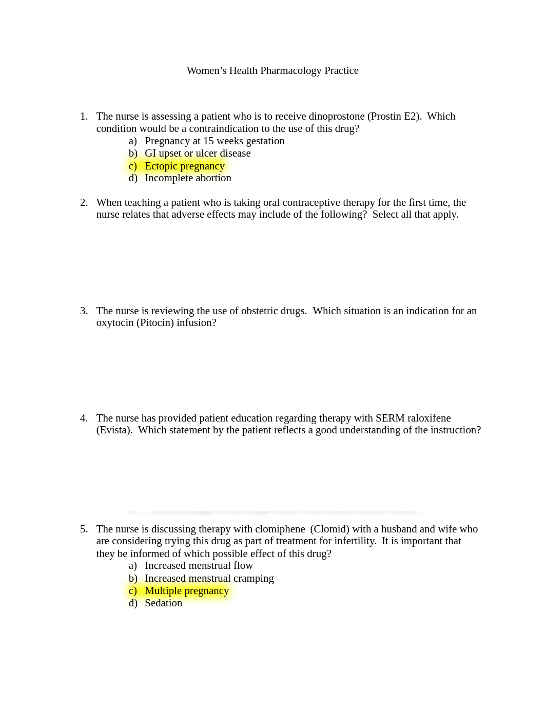 Womens Health Pharmacology_Answers.docx_d2mbau2ij1k_page1