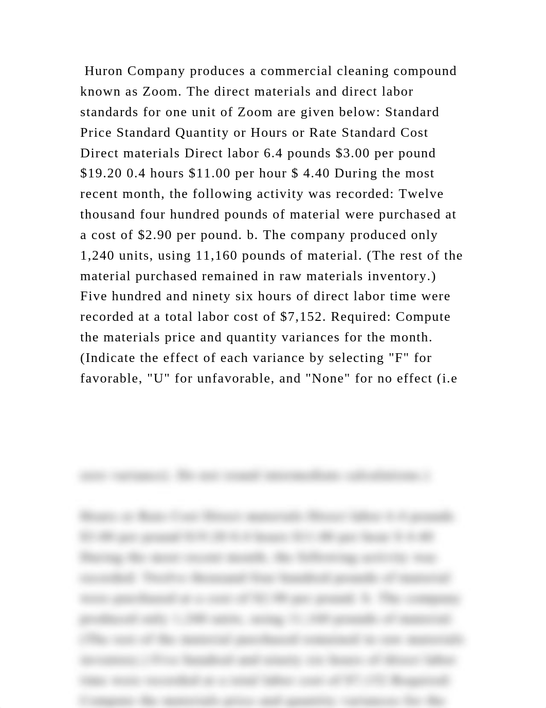 Huron Company produces a commercial cleaning compound known as Zoom. .docx_d2mbz51kngq_page2