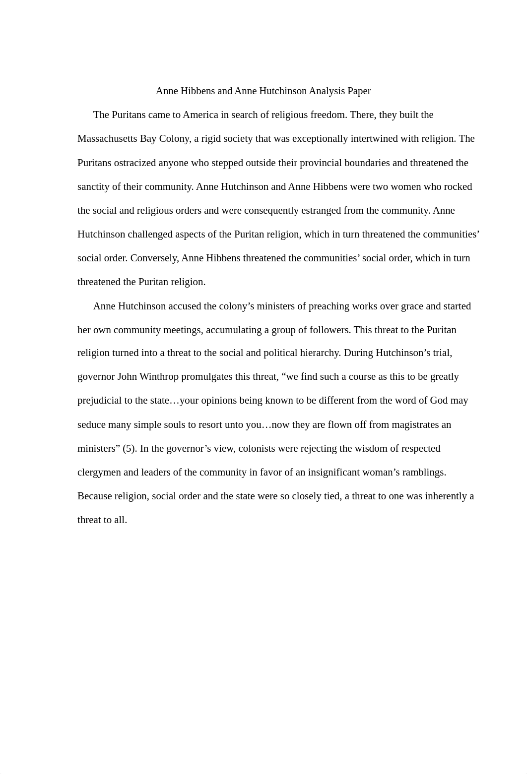 Anne Hibbens and Anne Hutchinson Analysis Paper_d2mch9afadm_page1