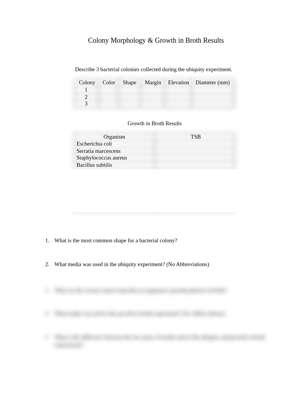 Colony Morphology & Growth in Broth Results & Questions.docx_d2mefeeoz7p_page1