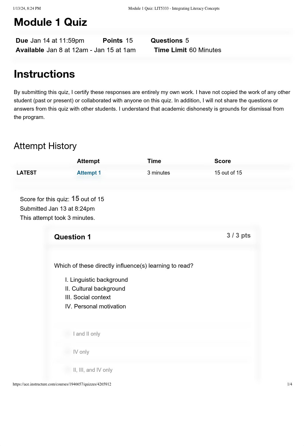 Module 1 Quiz_ LIT5333 - Integrating Literacy Concepts.pdf_d2merbc5ewz_page1