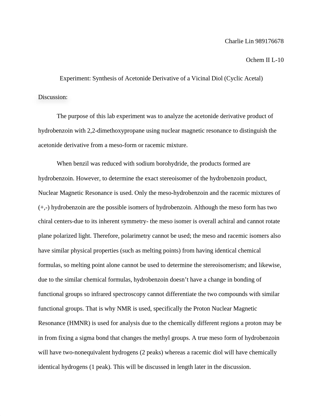 Synthesis of Acetonide Derivative of Vicinal Diol.docx_d2mg3np9wzd_page1