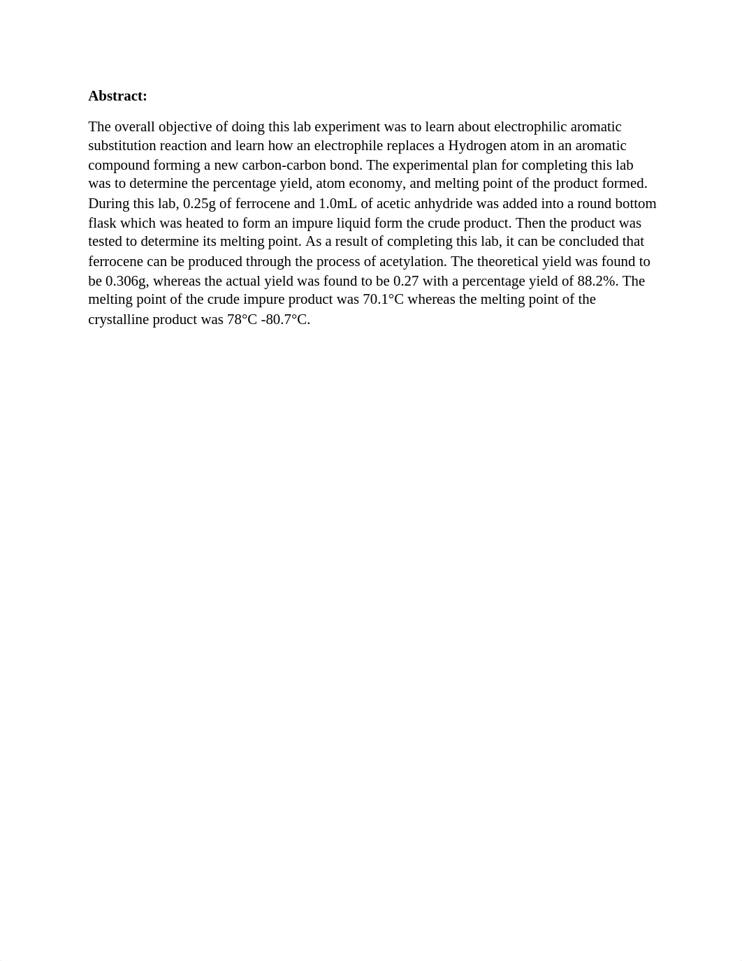 acetylation of ferrocene lab_d2mi37hzcdc_page2