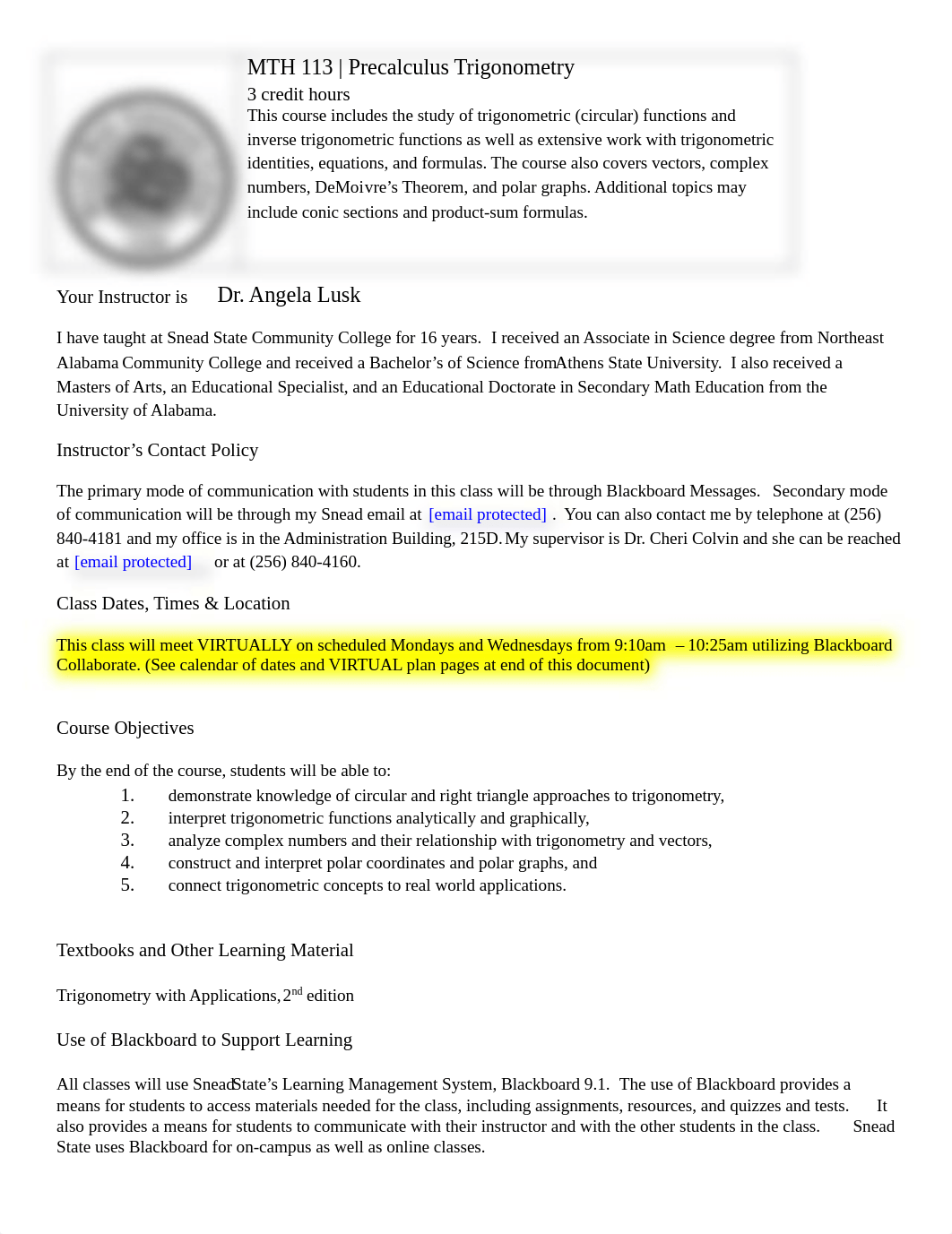 MTH 113 10264 Angela Lusk Syllabus Fall 2020(1).pdf_d2mssucjpfb_page1