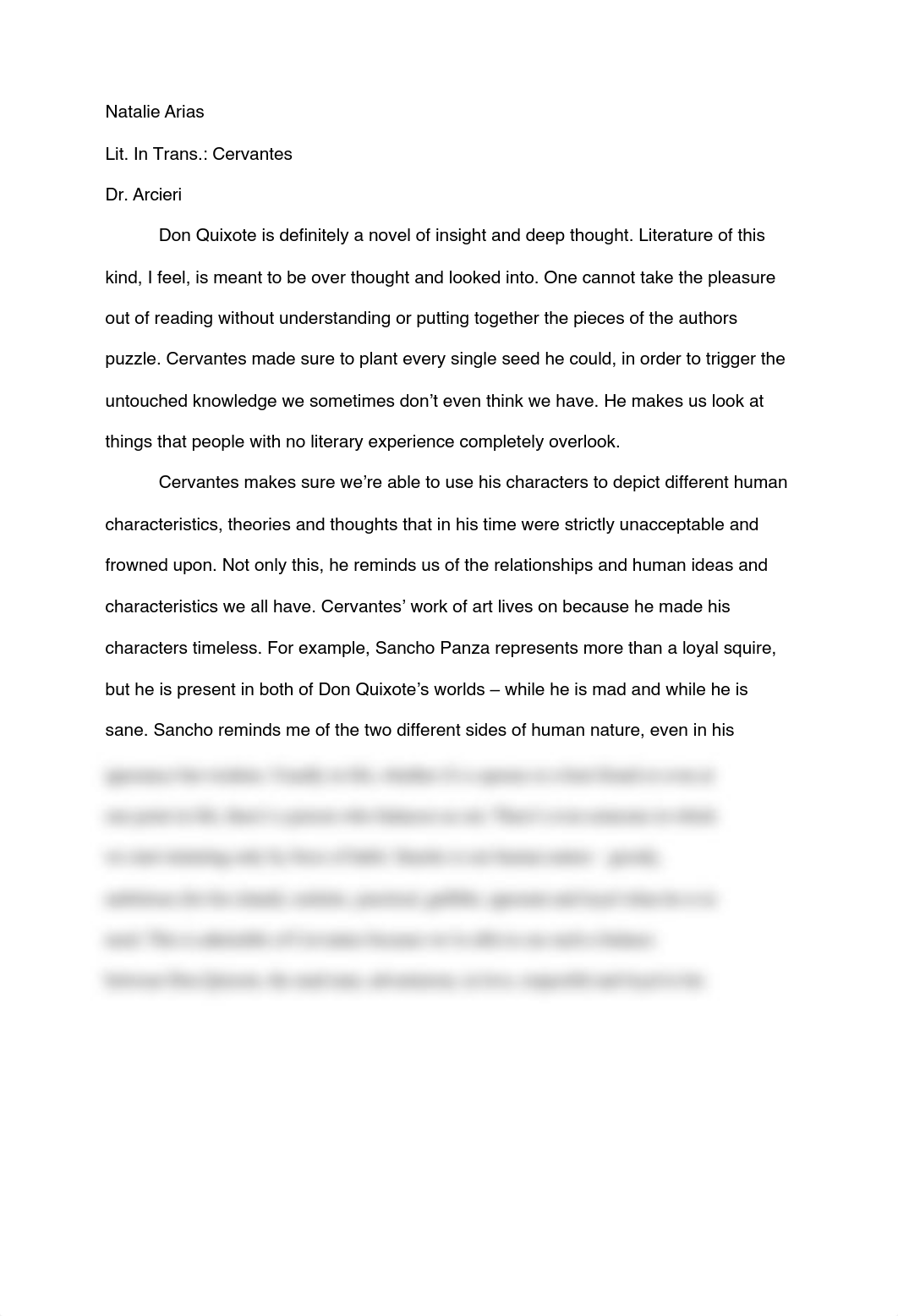 Miguel de Cervantes Reader Response to Don Quixote_d2n1e9c74s9_page1