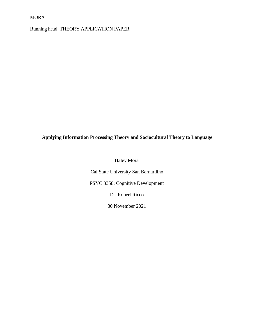 Applying Information Processing Theory and Sociocultural Theory to Language.docx_d2n269pbzk2_page1