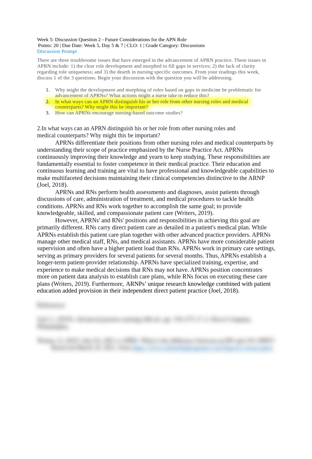 Week 5 Discussion Question 2 - Future Considerations for the APN Role.docx_d2n3w2y56sn_page1