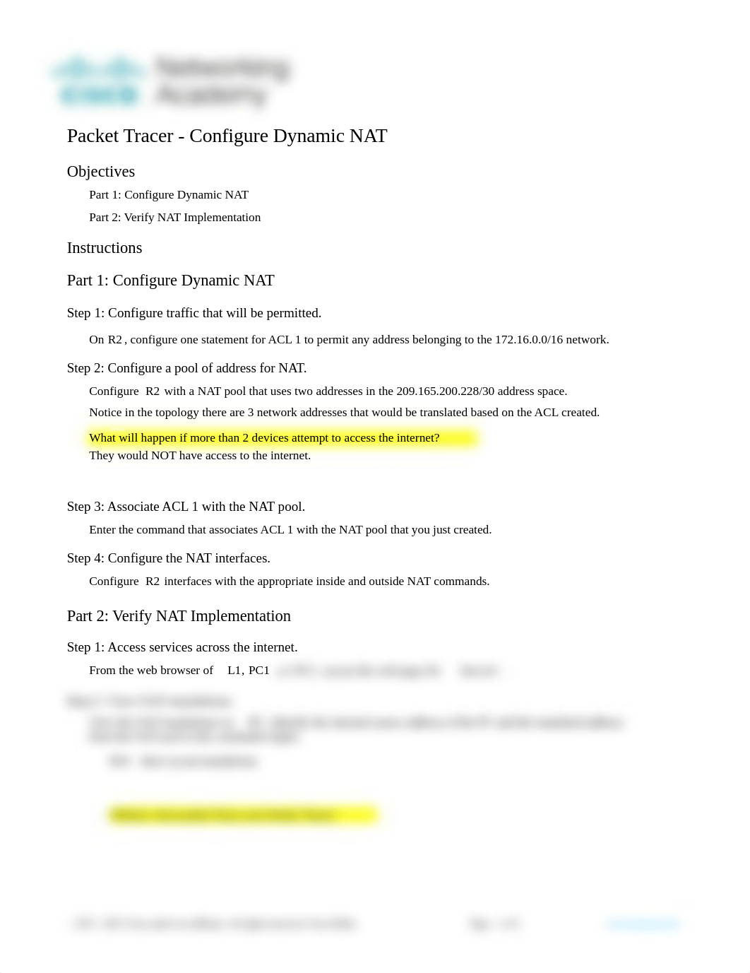 6.5.6 Packet Tracer - Configure Dynamic NAT.docx_d2na4h9cb9i_page1