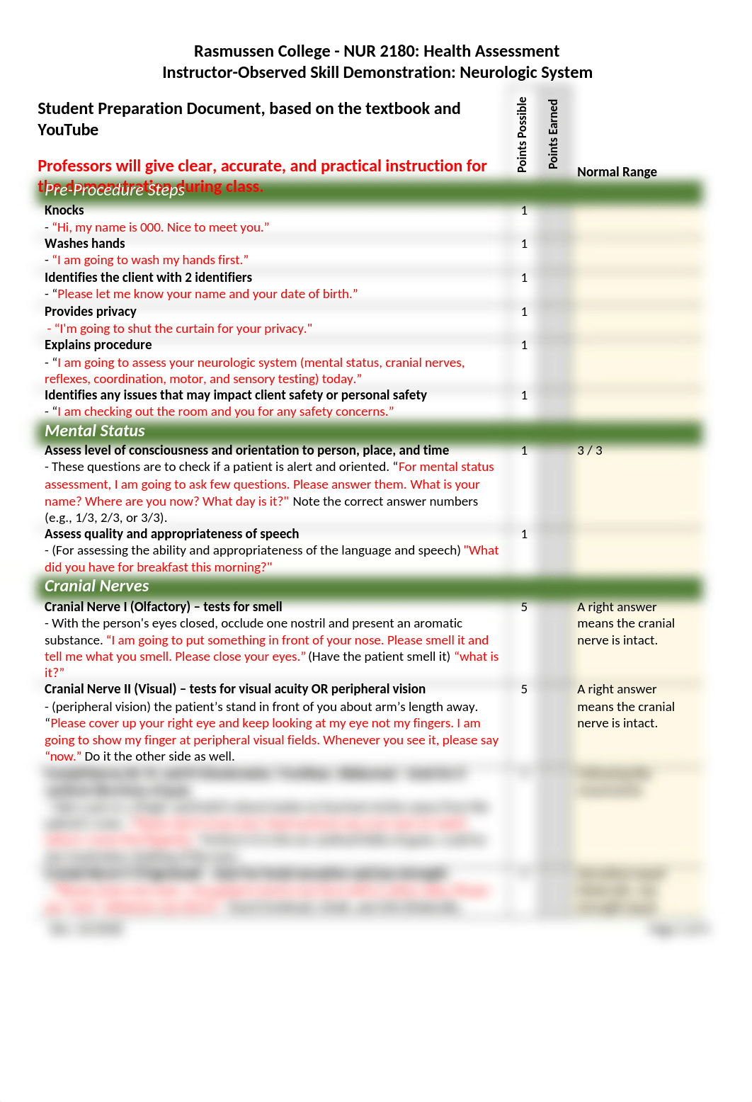 Revised Student Prep Docu for M7 Neurologic Assessment Skills Demonstration.docx_d2nesjlohj1_page1