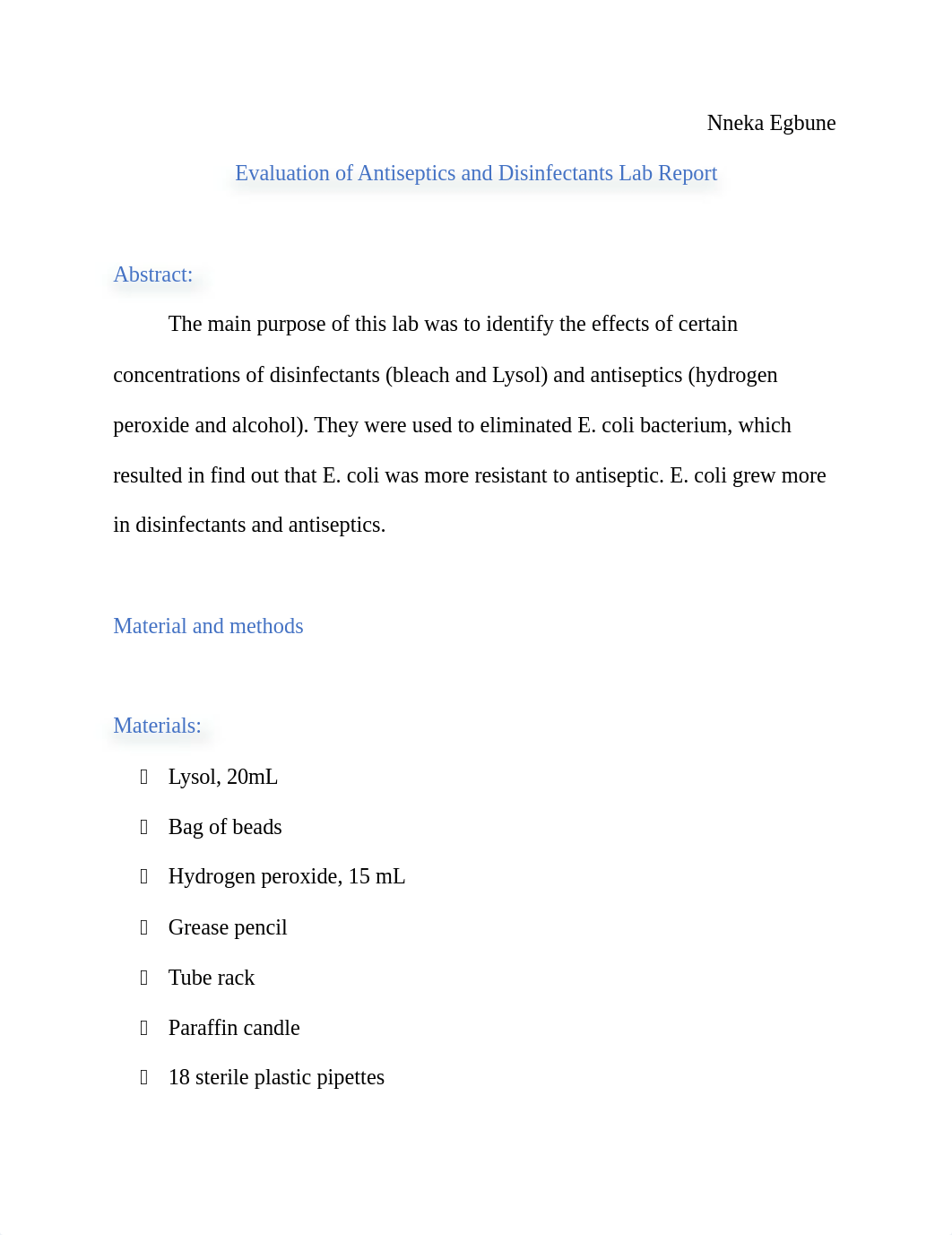 Evaluation of Antiseptics and Disinfectants Lab Report.docx_d2nwn0gwl3q_page1