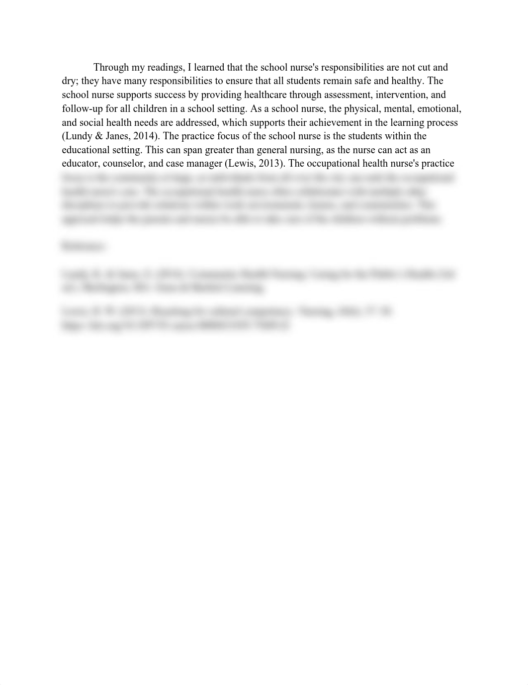 Through my readings, I learned that the school nurse's responsibilities are not cut and dry; they ha_d2o94t7hcjz_page1