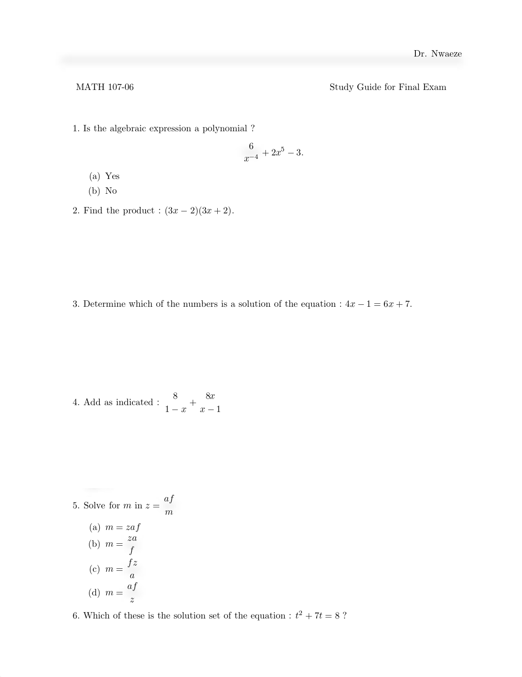 Study Guide for Math 107 FINAL EXAM_d2od4irmd1o_page1