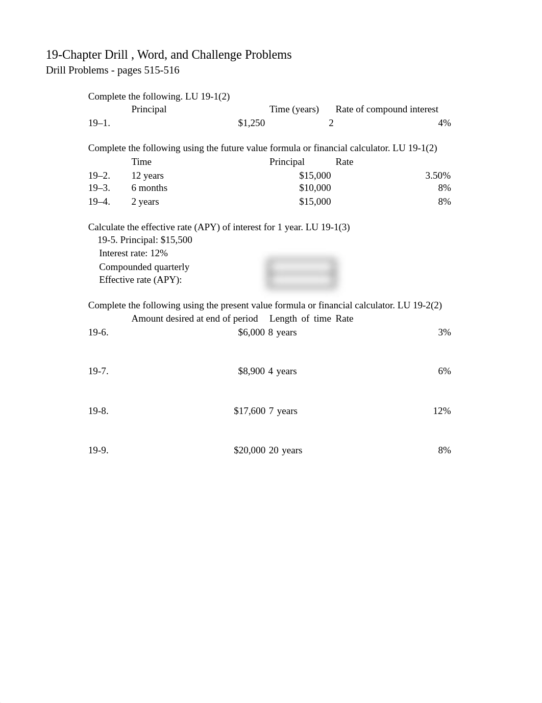 19-Chapter Drill, Word, and Challenge Problems.xlsx_d2onref0w90_page1