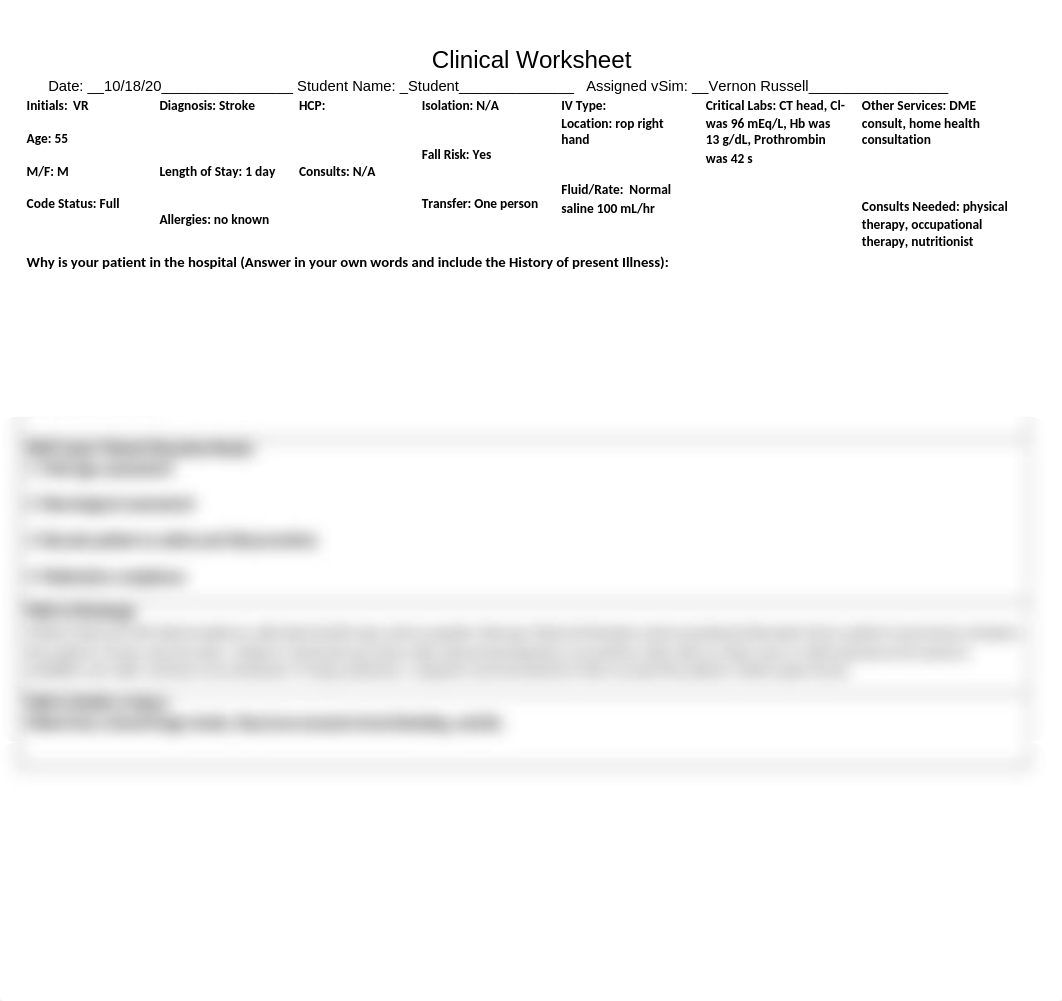 Vernon Russell Clinical Worksheet.docx_d2p9o1cyuiz_page1