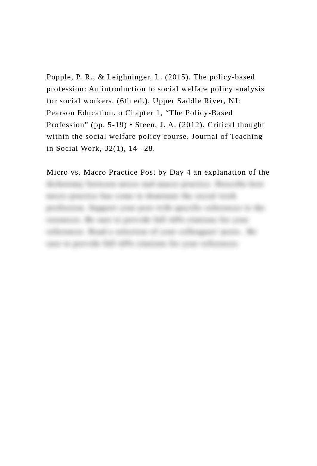 Popple, P. R., & Leighninger, L. (2015). The policy-based profes.docx_d2pepzitcio_page2