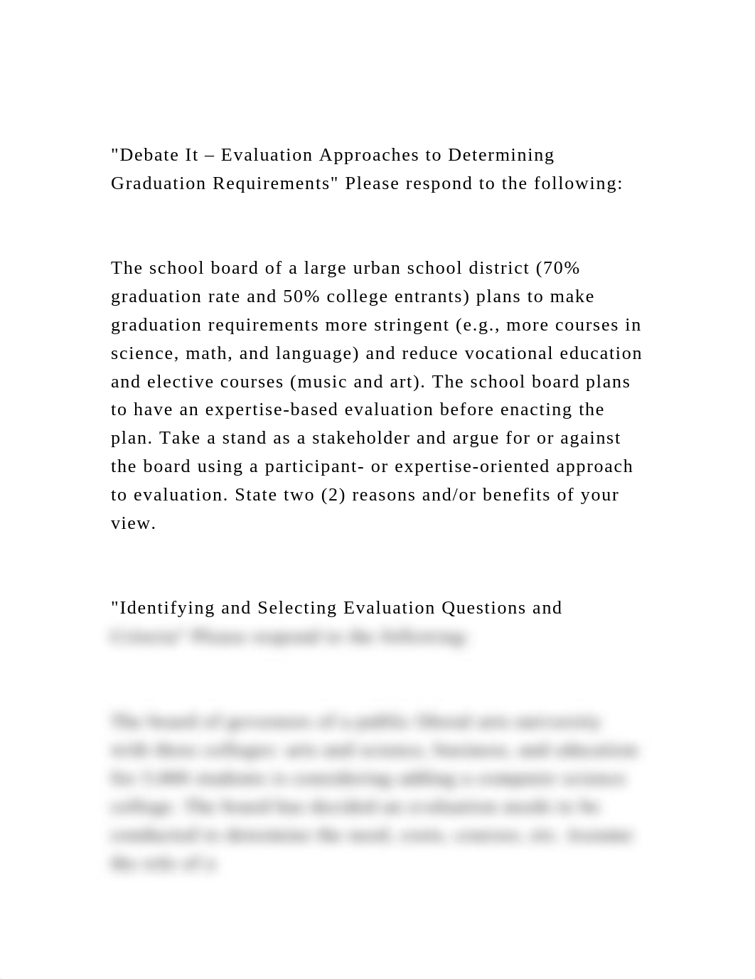 Debate It - Evaluation Approaches to Determining Graduation Requi.docx_d2pm56hbg9f_page2