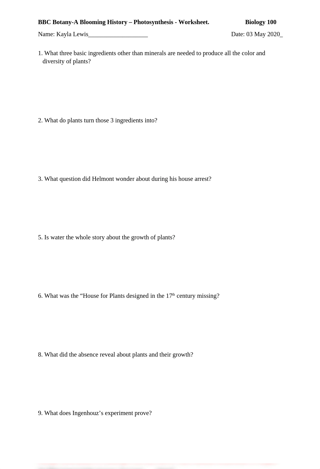 KLewis - BBC Botany Photosynthesis Worksheet.docx_d2qfj9sbdzc_page1