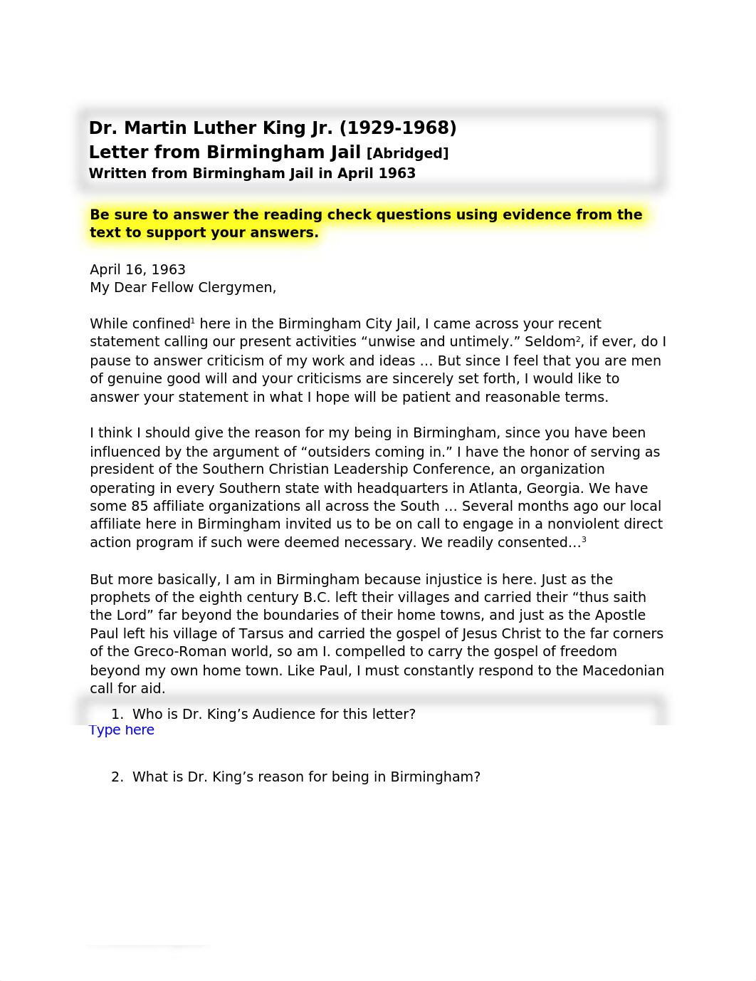 Letter from Birmingham Jail Assignment.docx_d2qhsl8brd1_page1