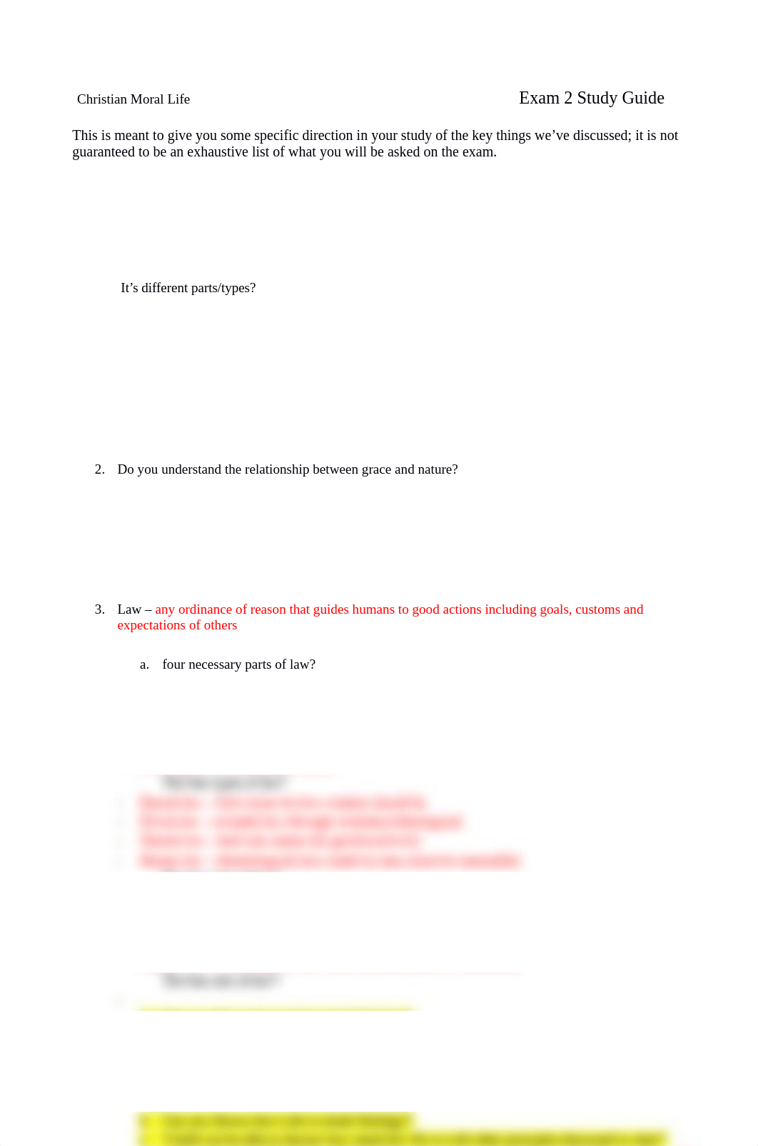 Christian Moral Life         Exam 2 Study Guide.docx_d2qz3qlwztw_page1