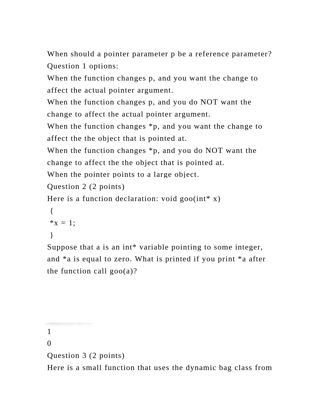 When should a pointer parameter p be a reference parameterQuestio.docx_d2r9sqv5ncg_page2