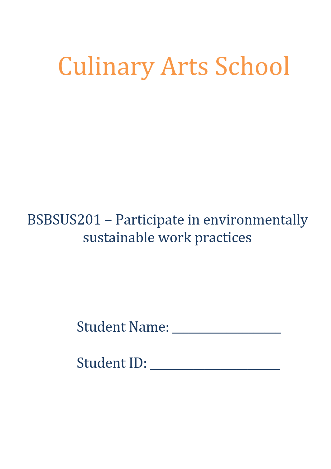 BSBSUS201 Student Assessment Workbook (1).pdf_d2rau40zku3_page1