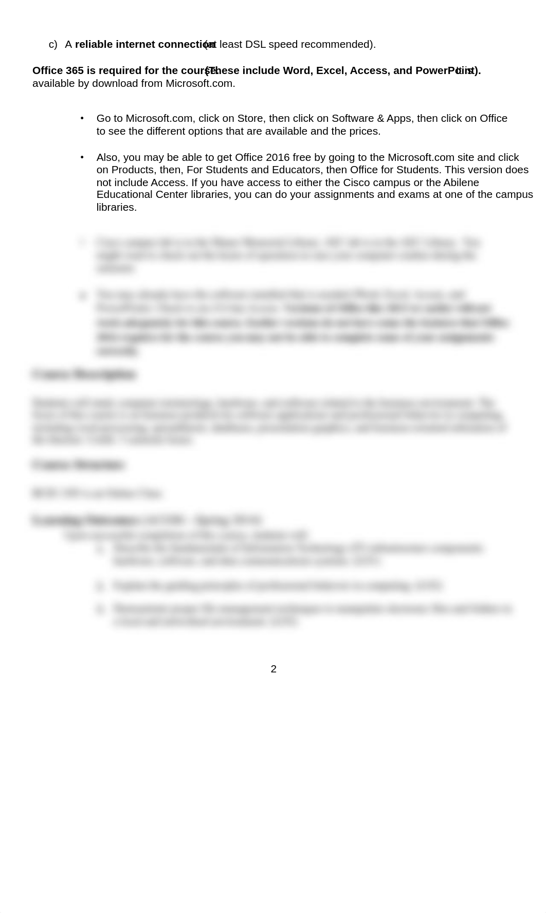 Hitt Cisco College BCIS 1305.E1, 30, 31,32, 33, 34, 35 online syllabus spring 2019.pdf_d2rhoanpe8z_page2