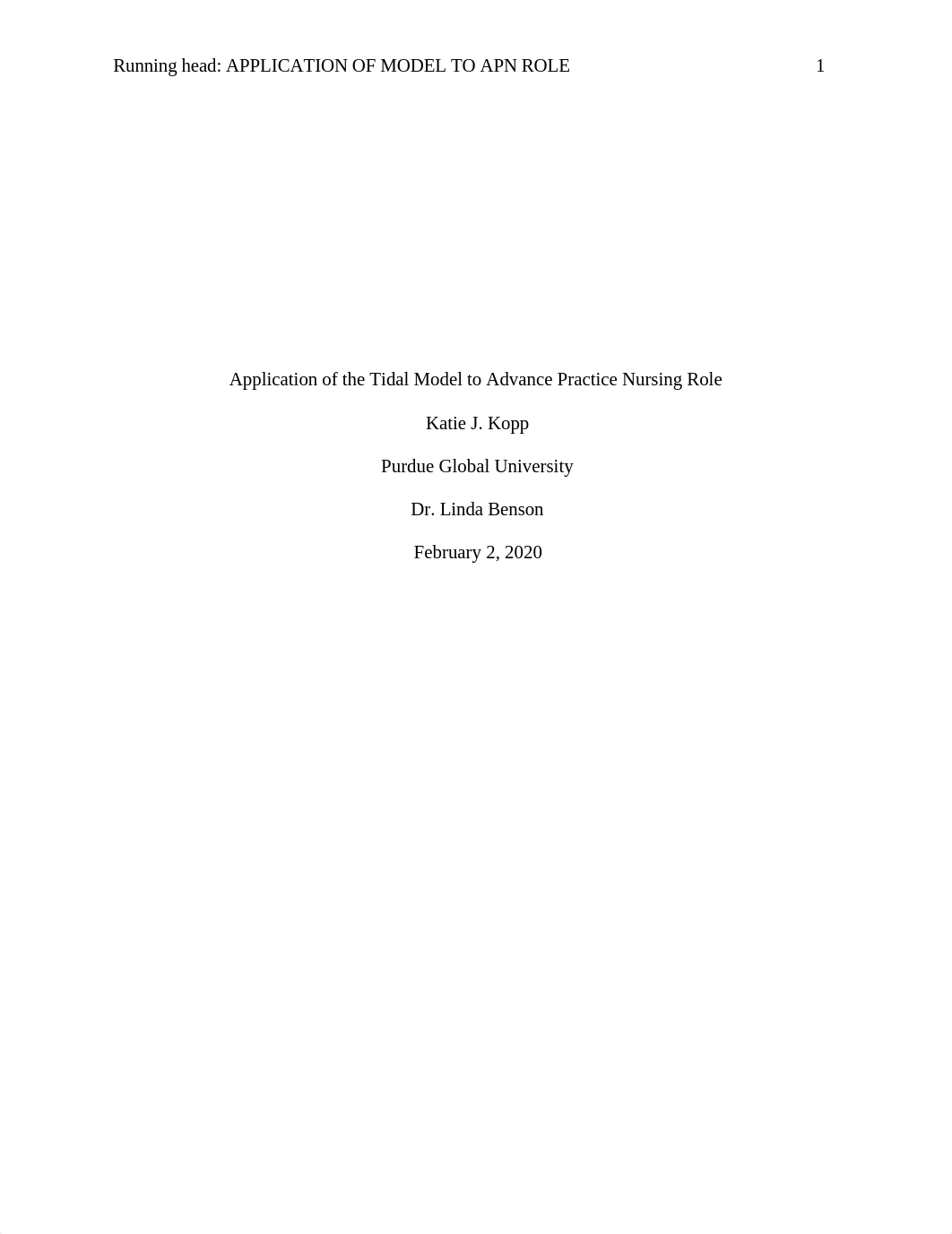 Application of Model to Advanced Practice Nursing Role.docx_d2ripcqt0o8_page1