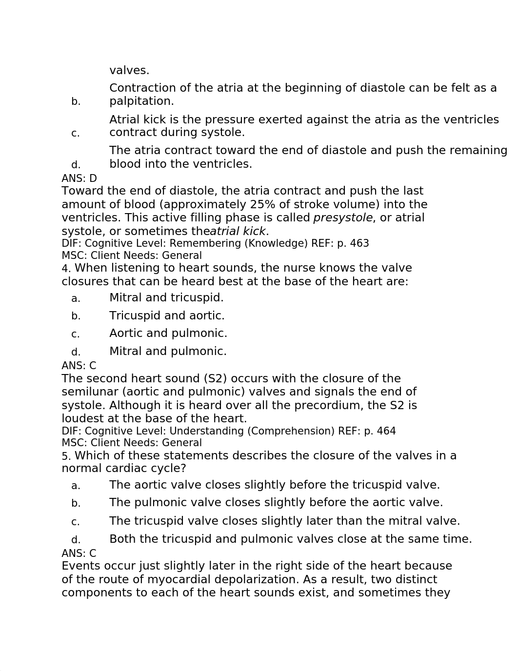 Jarvis Chapter 19 Heart and Neck Vessels Test Bank.docx_d2rouq7vceu_page2